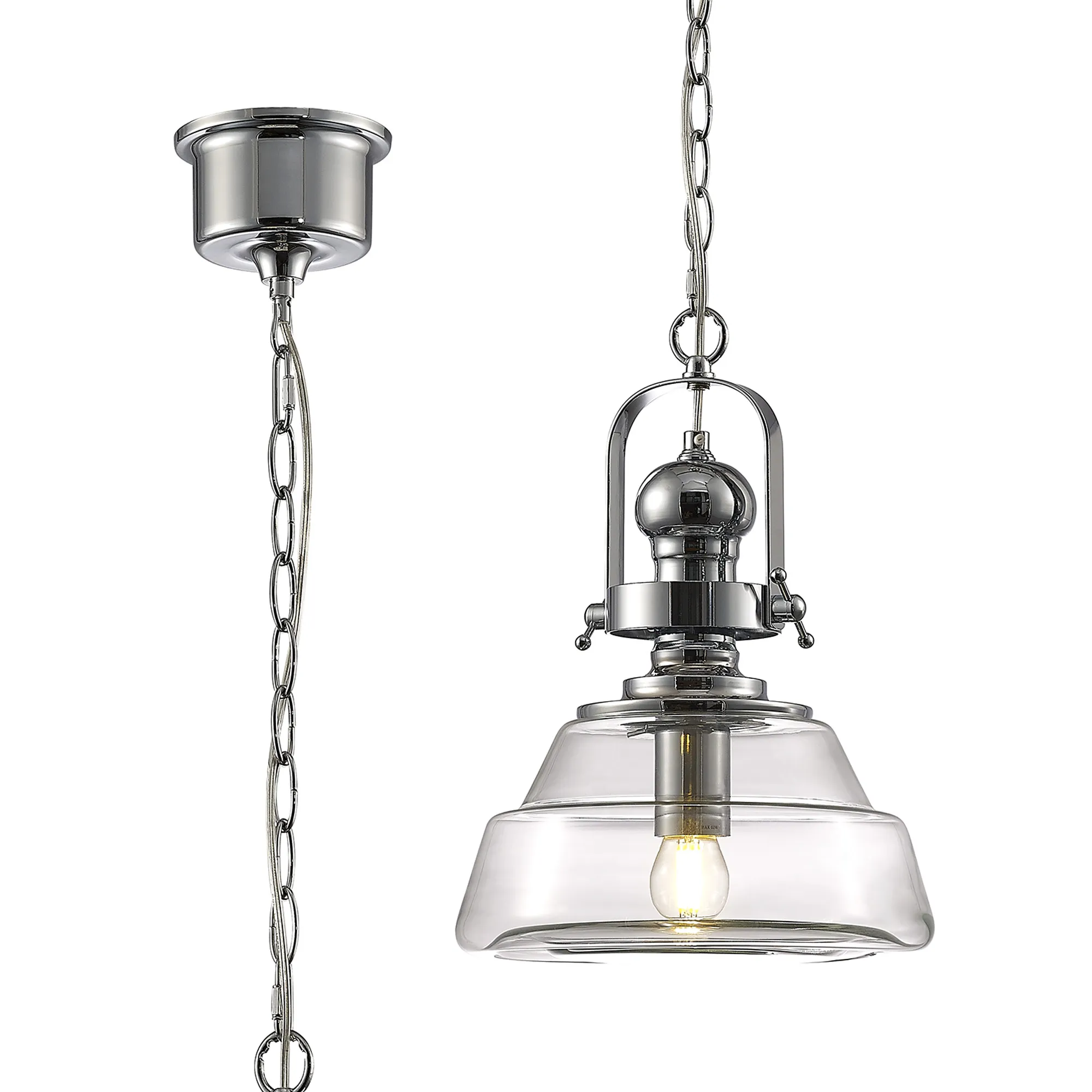 IL31590  Reyna Glass Pendant 1 Light